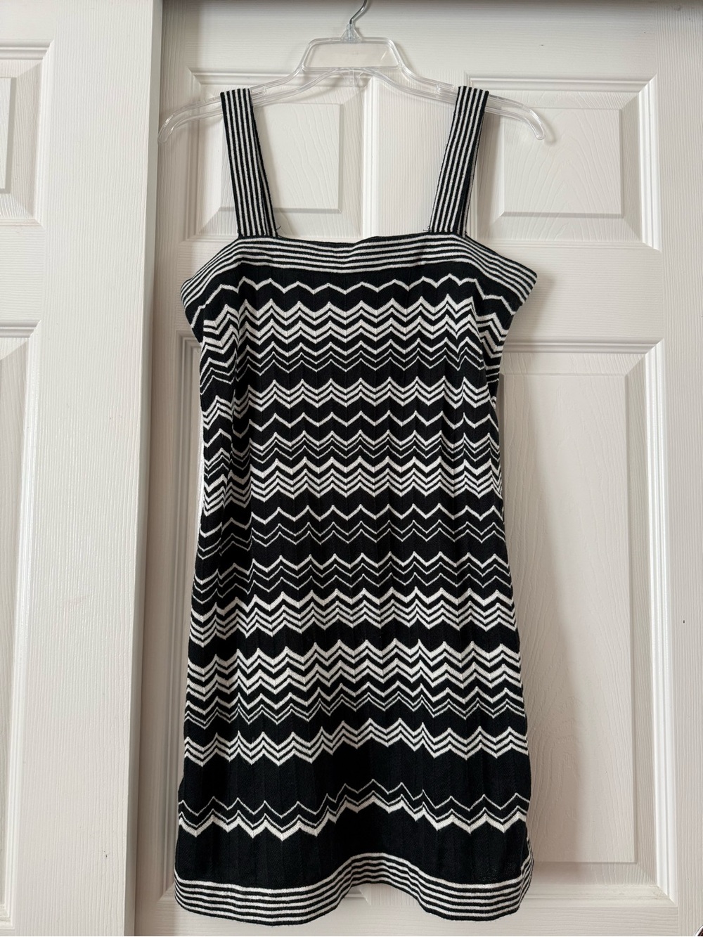 Missoni Black and White Zigzag Knit Mini Dress